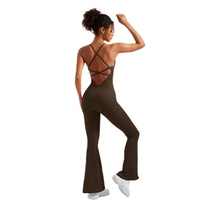 Seamless Conjoined Yoga Leggings Women Fashion Strap Back Beauty Weila Speed Dry Fitness and Sexy Integrated Yoga Sets
