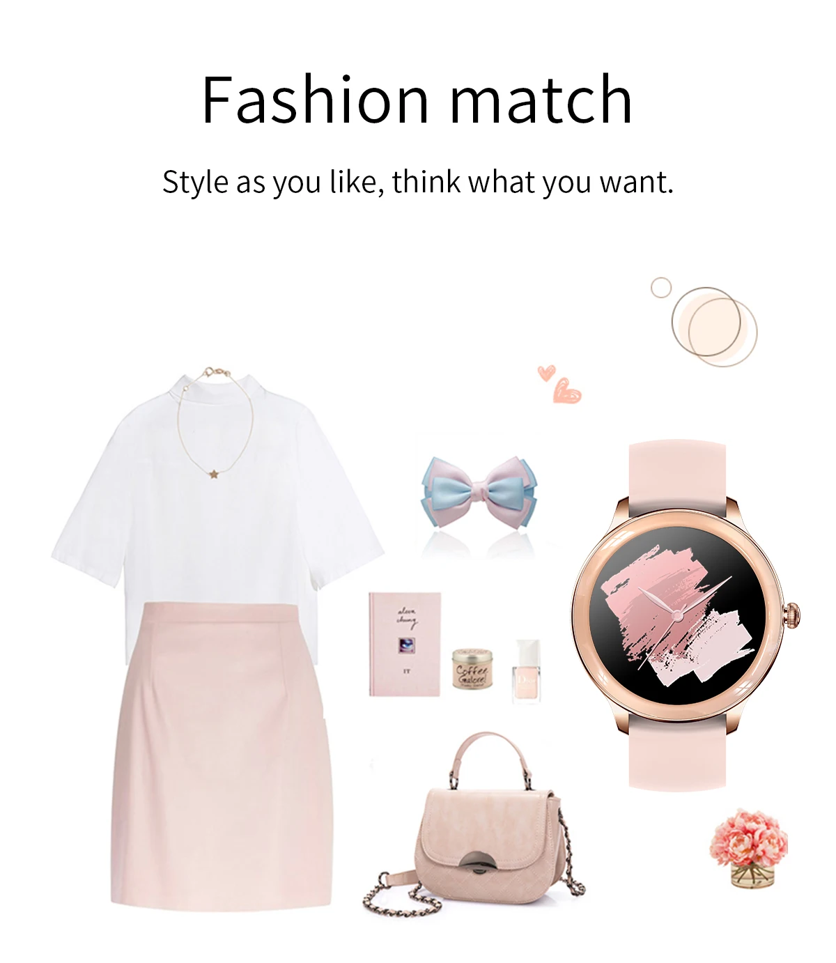 2022 New Popular Goddess Design V33 Smartwatch HD Color Screen Ladies Watch Sleep Monitoring Full Touch Lady Smart Watch