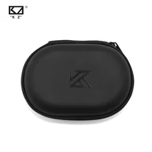 KZ Case Earphone Black Square PU Case Earphone Case Bag Portable Absorption Storage Package