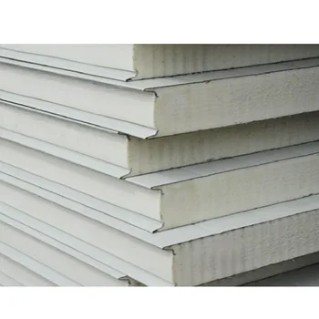 factory price 50mm thickness 1000mm width Polyurethane core material  pu sandwich panels walls for cold room for sale
