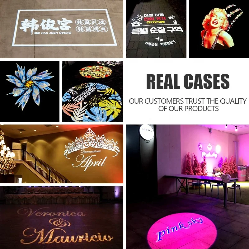 80W-100W Customized 4 Images Flashing Gobo Light Rotary Slide Images logo Projector for Christmas Decoration