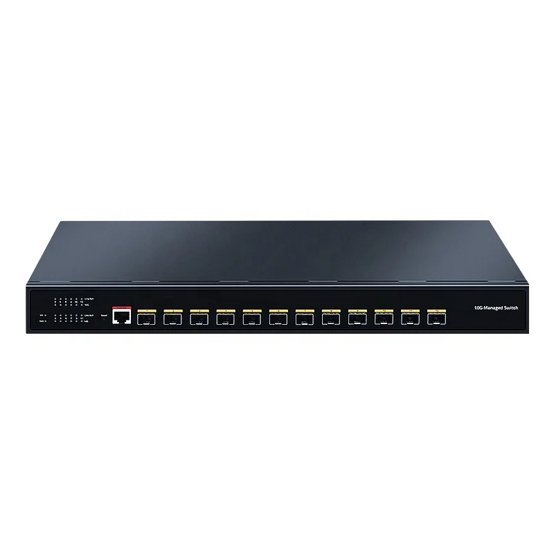 10G Switch Managed 10000Mbps 12 Port Optical SFP Network