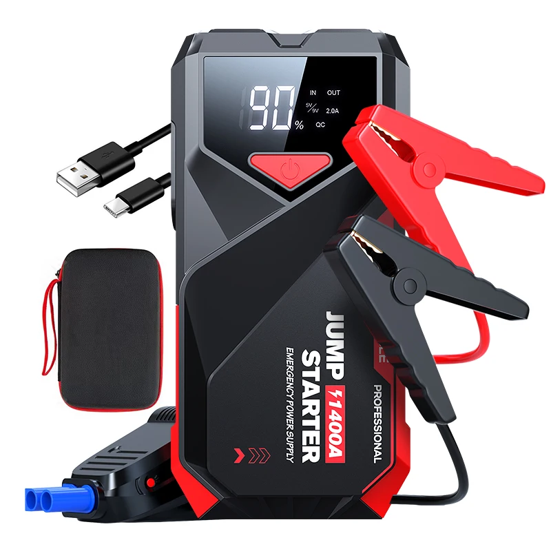 High-Power 10000mAh Car Jump Starter Multi-Function Portable Lithium Battery Power Bank with 2000A 45W Total Output