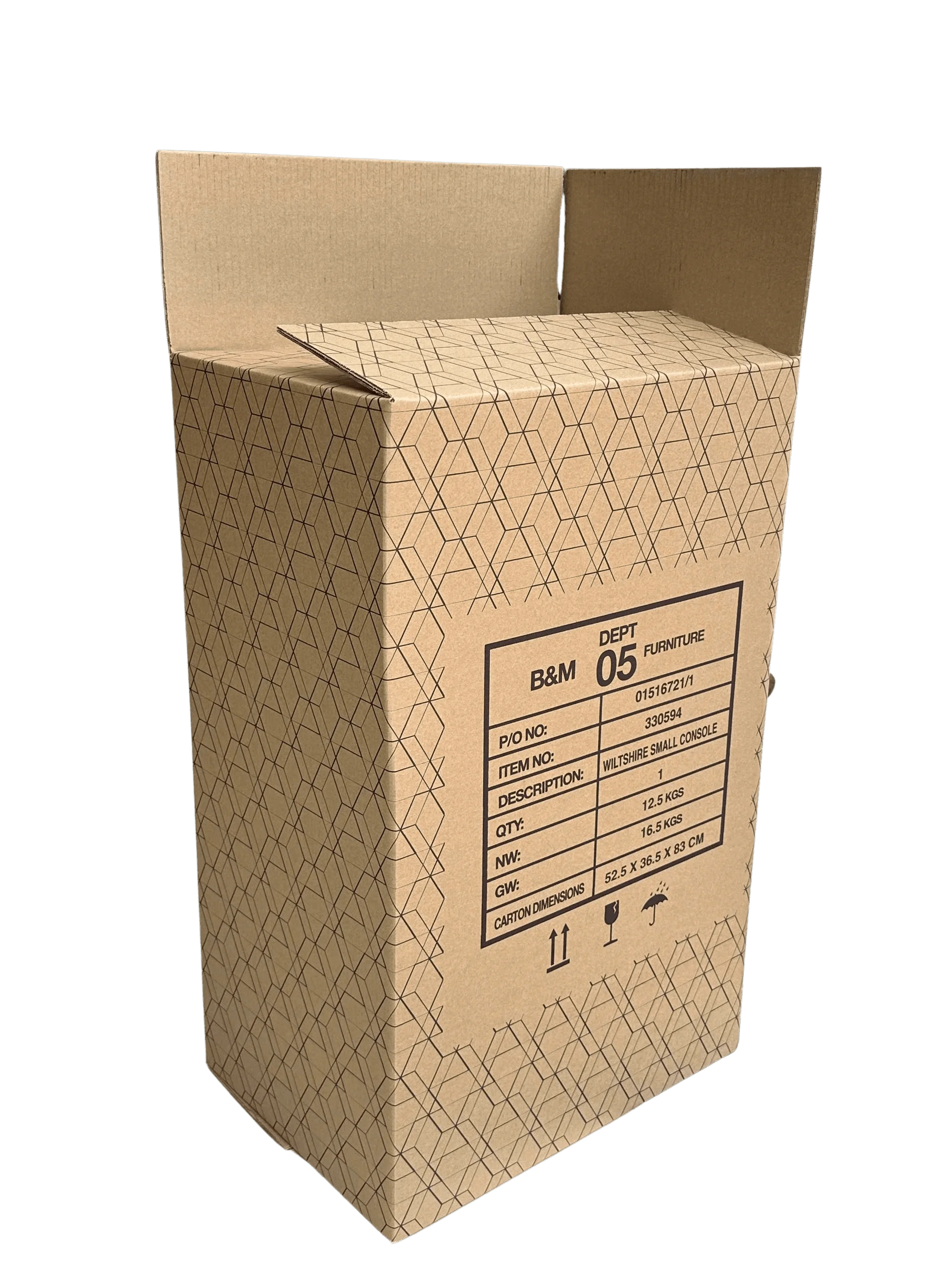Recyclable Corrugated Kraft Cardboard Box for Packing Furniture Products Including Wooden Tables for Shipping Use