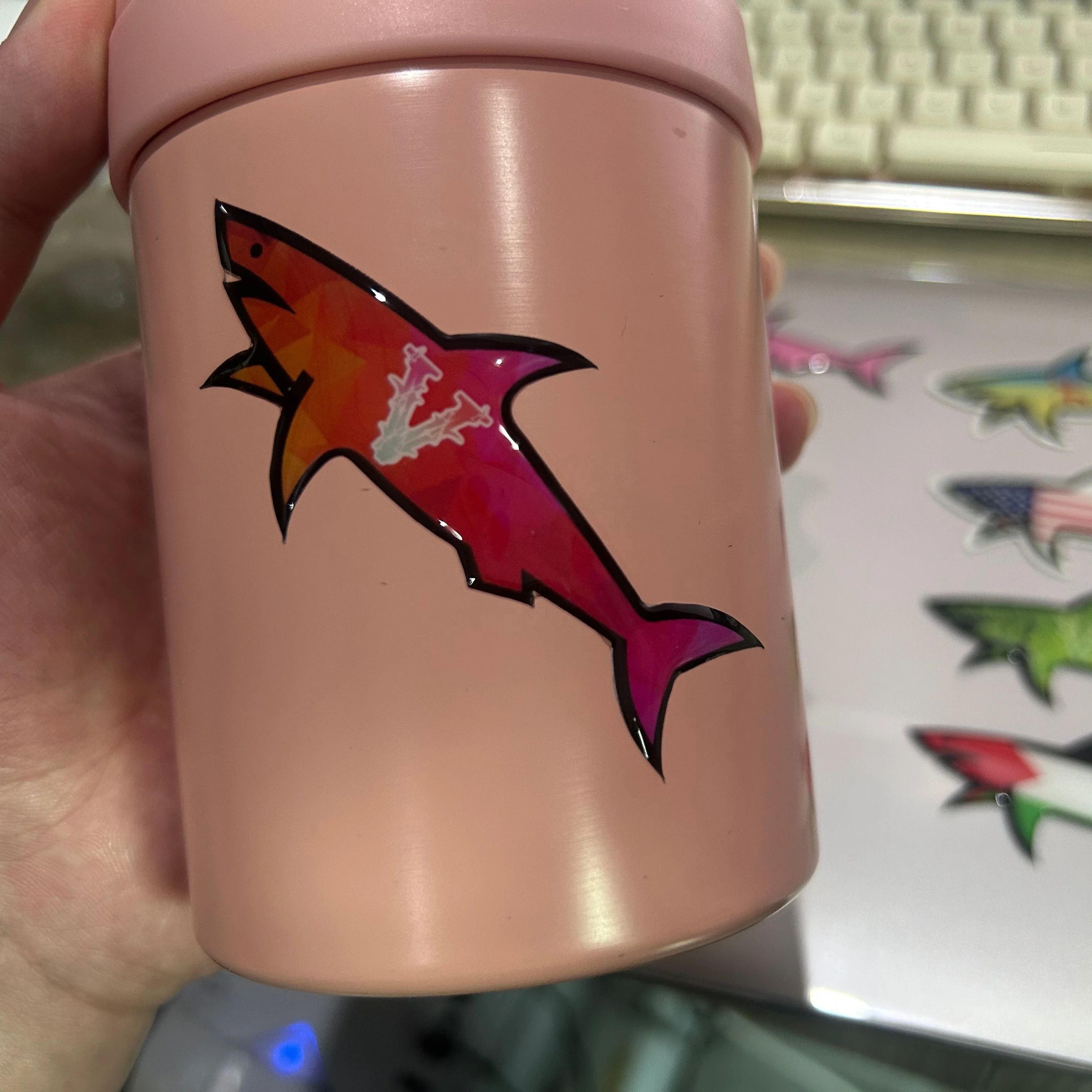 2025 Customized 3D Paul Shark Sticker Logo Wholesale