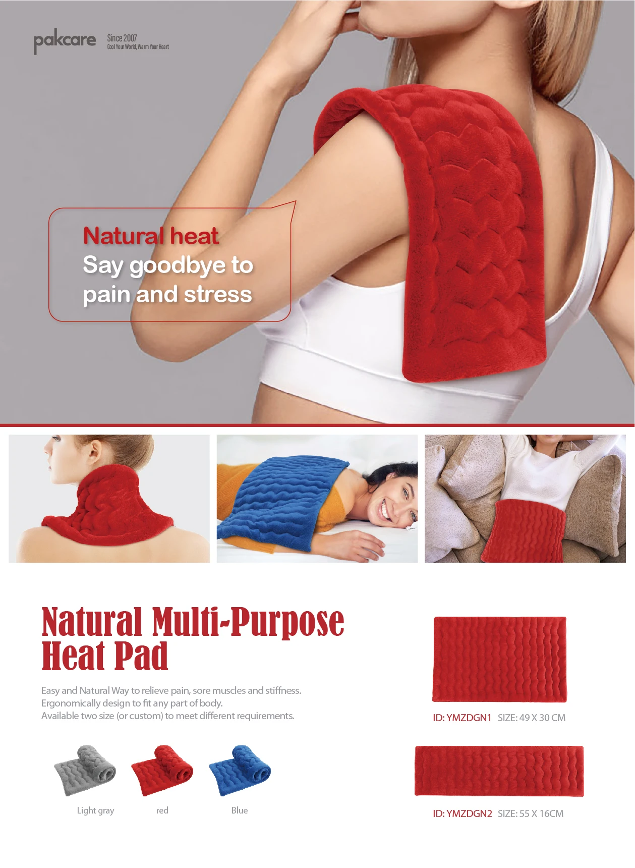 Custom Moist Wheat Bag Heat Pack Microwave Heating Pad For Body Back