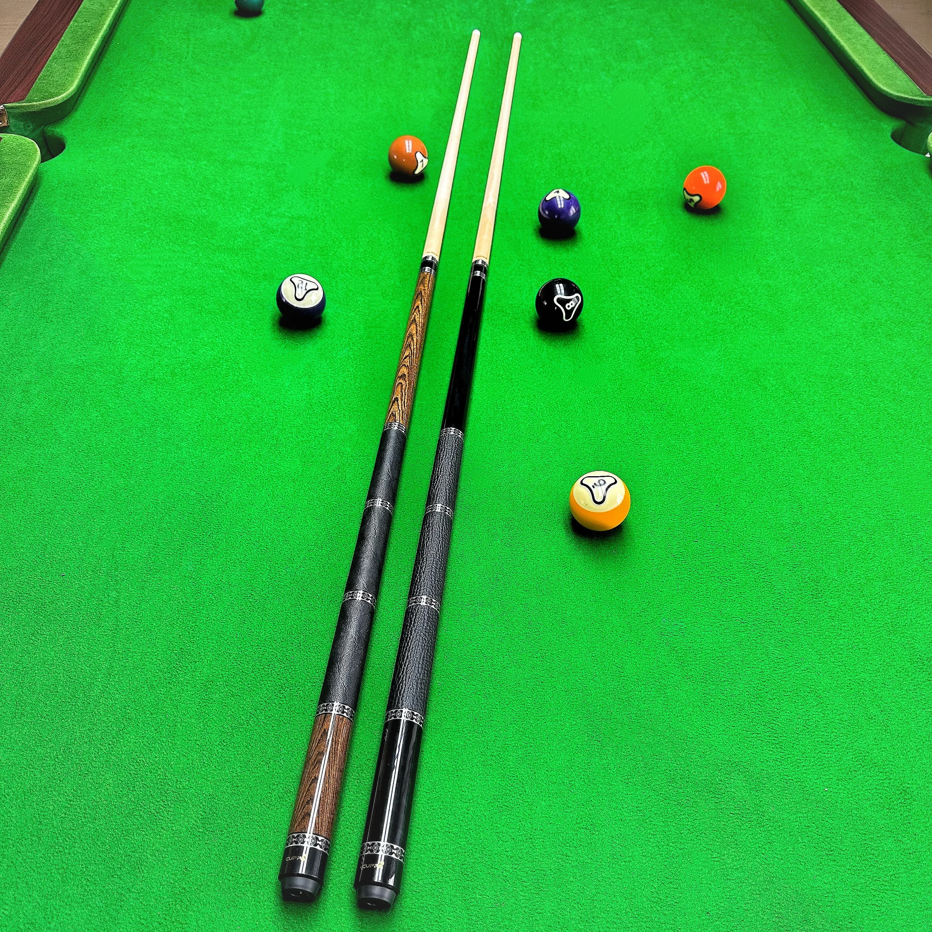 CUPPA 58 Inch Billiard Cue Stick with Leather Grip, 12.5mm Tip