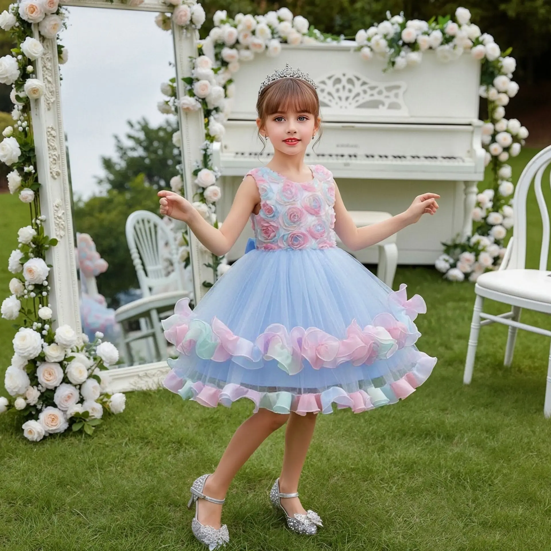korean birthday dress Korean Fashion Autumn Fairy short chiffon dress