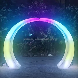 RGB LED Arch Light Waterproof Outdoor Rainbow Bridge Decoration for Garden Party IP65 Landscape Lighting Plastic Lamp Body