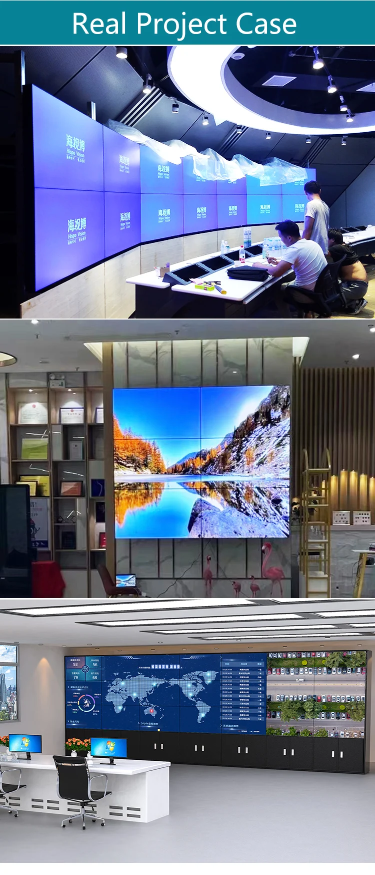 Video Wall Solutions Digital Display Splicing Screen 55 Inch Indoor 2x2