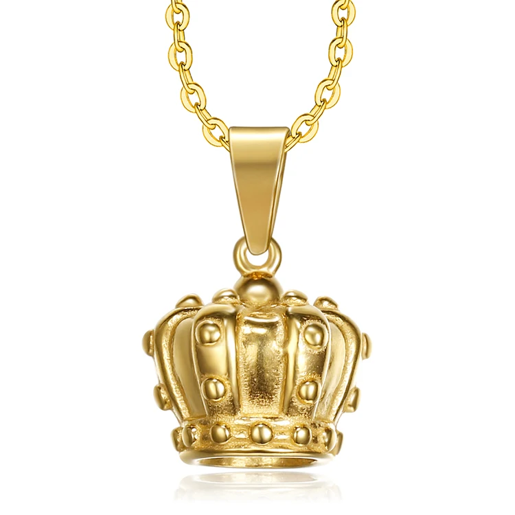 Fashion Jewelry Queen Crown Pendant 18k Gold Wing Heart Jewelry