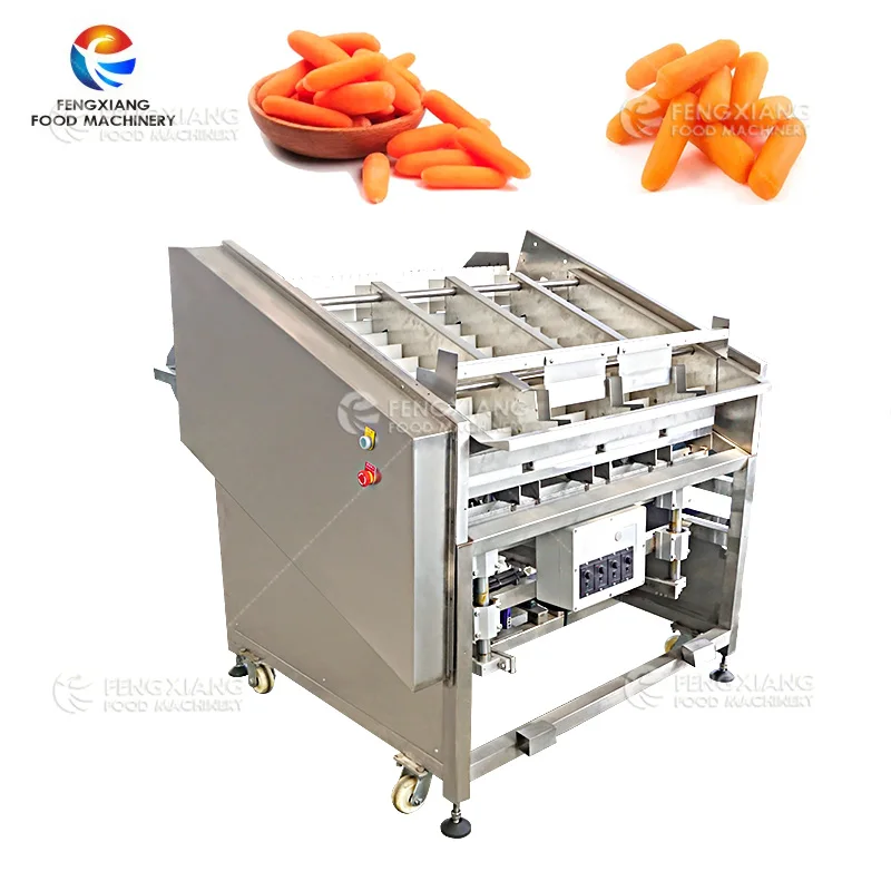 Commercial Automatic Baby Carrot Slicing and Polishing Machine with Customized Size
