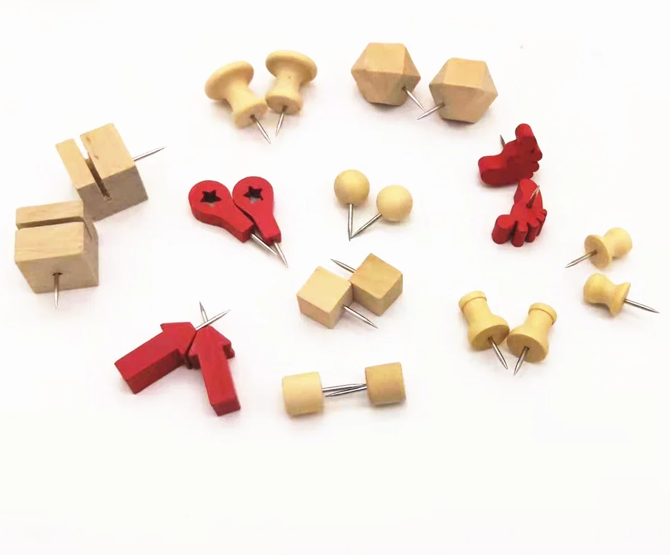 Деревянные булавки в форме Красной ножки, деревянные булавки для больших пальцев, декоративные булавки для фотографий