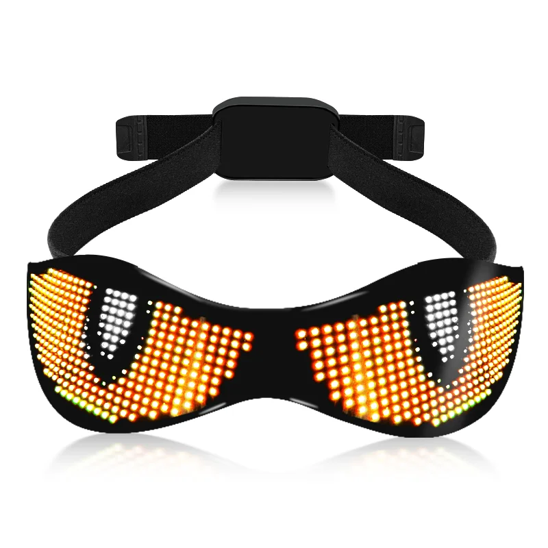 Smart APP Control Rechargeable DIY Glowing LED Glasses Christmas Birthday Party Glasses Night Club Cool Shinning LED Glasses