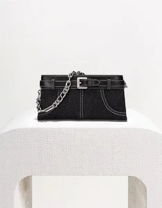 Custom Logo Design Denim Ladies Crossbody Bag Fashion Purses and Handbags High Quality Chain Women Shoulder Bags