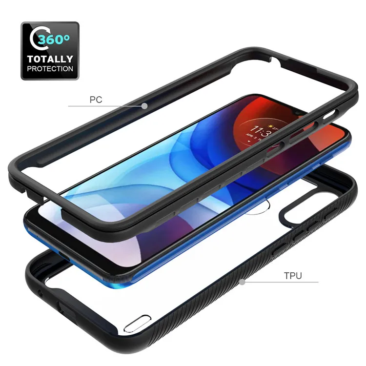 PIXFAB Custodia Motorola Moto E7i Power Con Anello E Cavalletto - Antiurto, Sottile, Con Piastra Magnetica Integrata
