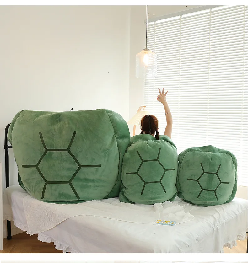 Regalo Divertente Per Bambini Coperta Tartaruga Guscio IOFEER Cuscino Gigante Indossabile Con Guscio Di Tartaruga, Peluche Cuscino A Forma Di Tartaruga Indossabile Cuscino Decorativo Per Bambini Adulti - 5