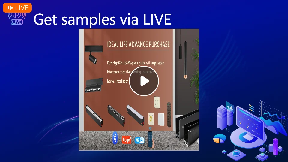 Sampo Lighting Smart Magnetic Led Track Light Rail System Product Show