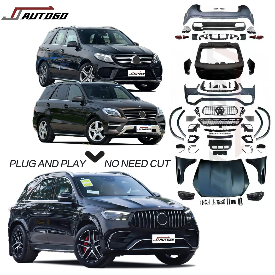 Mercedes-AMG アクセサリー　パーツセット　ベンツ　gl ml gle 2024 GLE63 Body Kit for ML W166 - Upgrade Your Mercedes