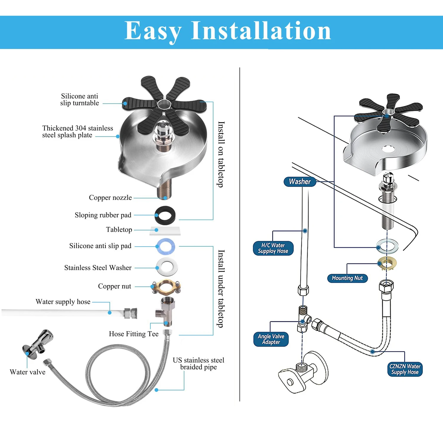 Metal Glass Rinser Bottle Washer Coffee Pitcher Rinser Amazon Best Sale