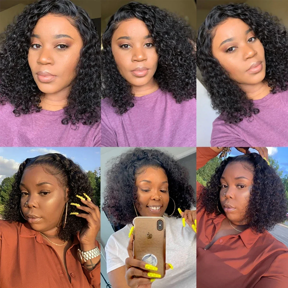 Parrucca bob lace front in capelli veri deep wave, pre-pizzicata_voghion.com