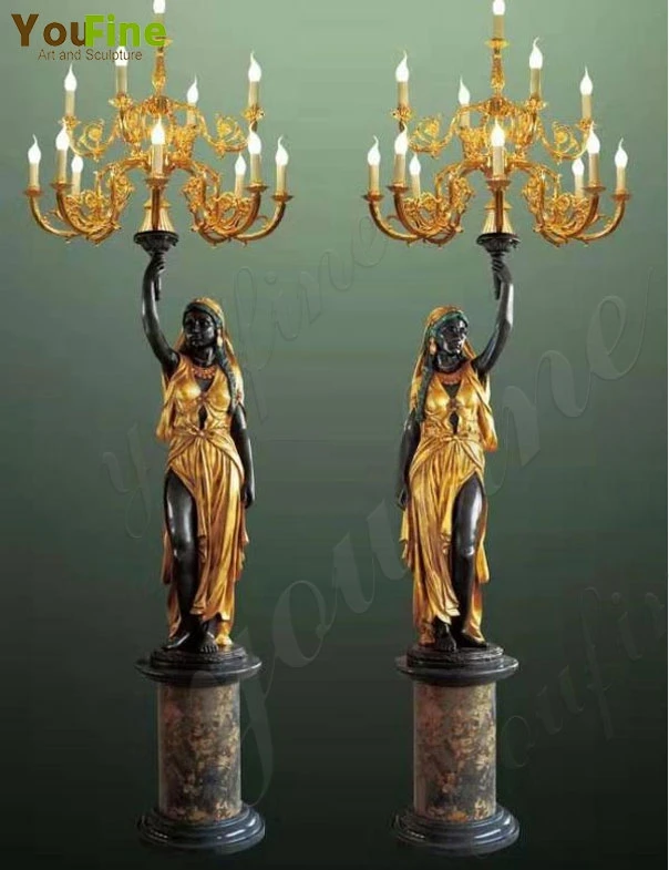 新しいデザインブロンズ装飾彫刻ブロンズプロメテウス彫刻フロアランプ