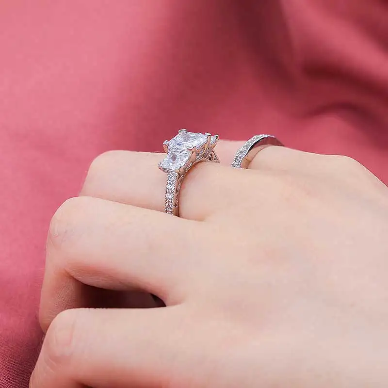 New Style Ring Set With Zircon,Fashion Jewelry Wedding Engagement