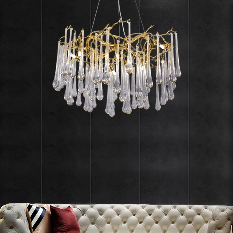 PLY801C High Quality Gold Color Indoor Decoration Living Room Luxury Chandelier Light  