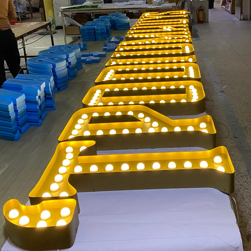 SHINING Vintage LED Signs - Customized 3D Illuminated Letters