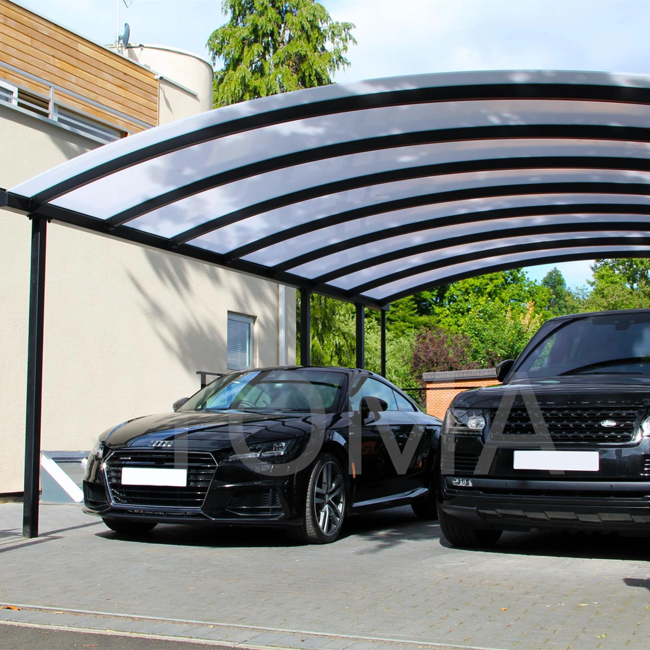 Strong Aluminum Structure Carport Free Standing Polycarbonate Roofing Car Parking Tent Metal Frame Canopy