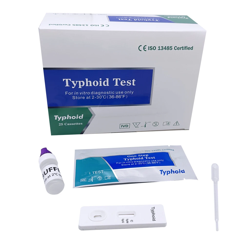 Medical Disposable Infectious disease 3.0 mm WB/Serum/Plasma Typhoid IgG/IgM Test Cassette manufacture