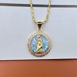 Wholesale Dainty 18K Gold Plated Virgin Mary Pendant