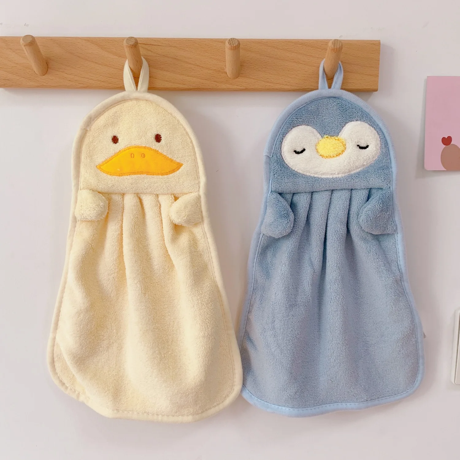 Cute hand towel penguin absorbent household hand towel kitchen hand towel  duck