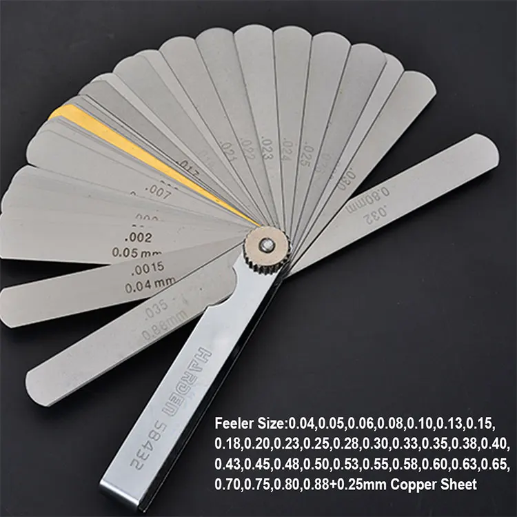Stainless Steel Feeler Gauge 0.040.88mm Detachable Single 32pcs / Set