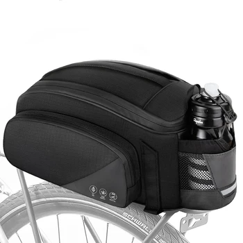 OEM 12L Reflective Waterproof Oxford Bicycle Trunk Bike Rear Rack Bag Cycling  ebike saddle Pannier Bags