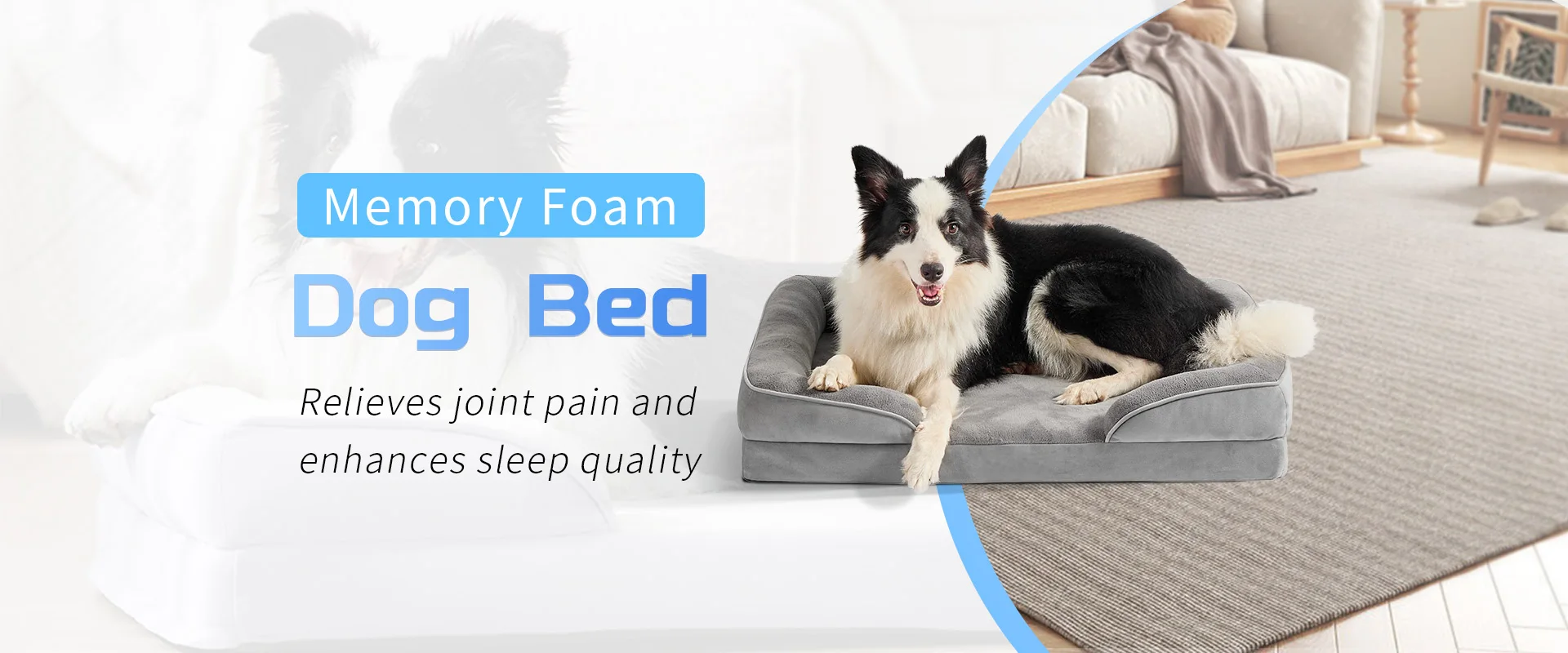 Wholesale xl xxl orthopedic soft faux fur heavy duty extra large egg crate memory foam pet bed dog cushion with sides factory