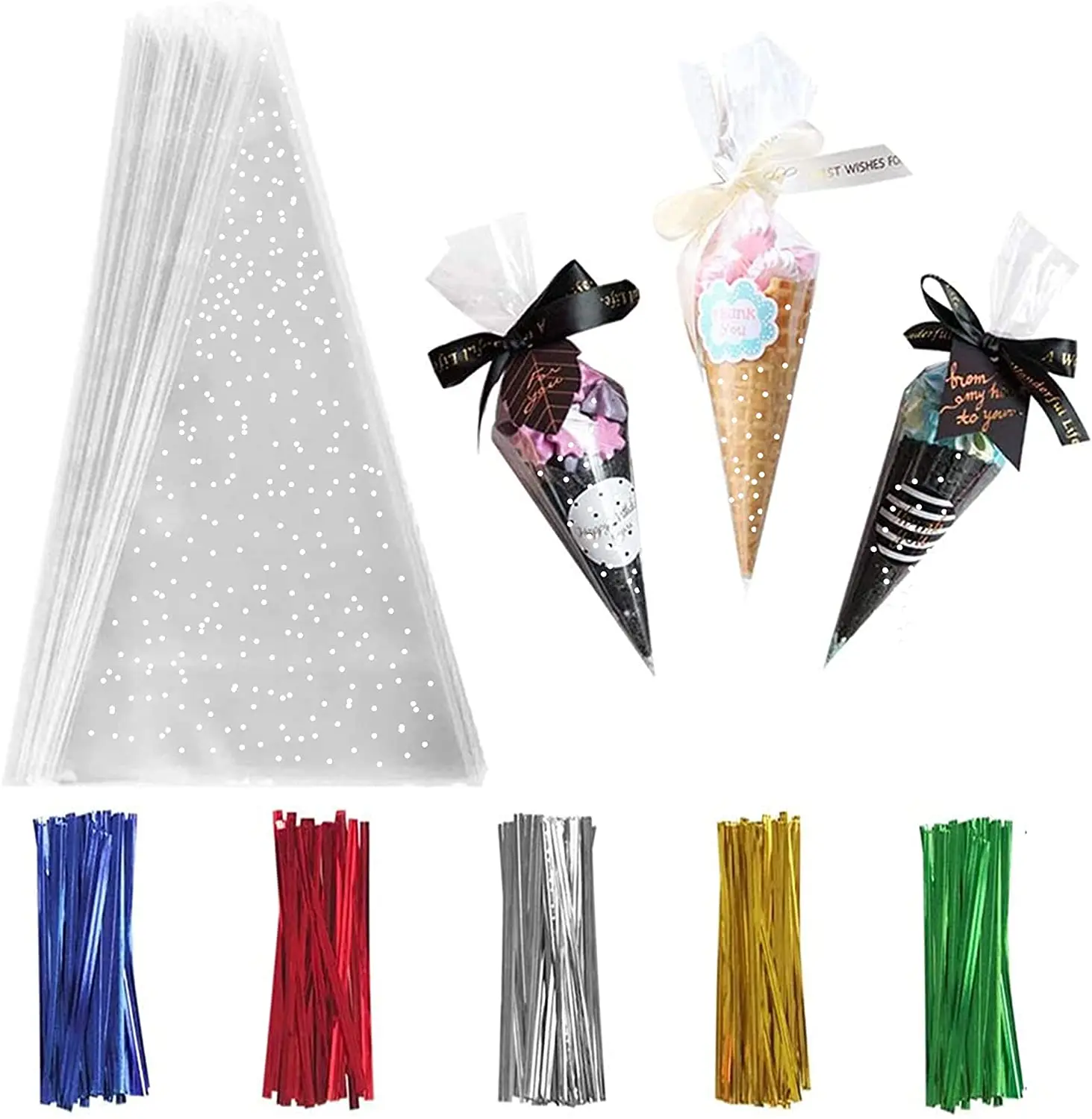 Sacchetti in plastica trasparente a forma di Cellophane a forma di