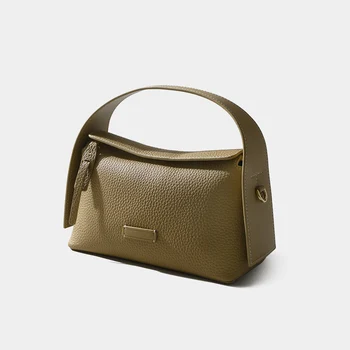 2025 New Women's Shoulder Bags Handbags Leather Bags Fashionable Genuine Leather Crossbody Small Square Bag