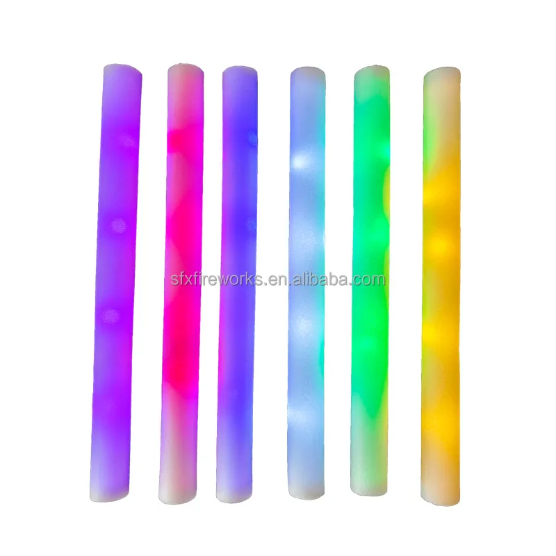 Promotional Led Glow Foam Stick,Light Up Foam Baton For Party Wedding