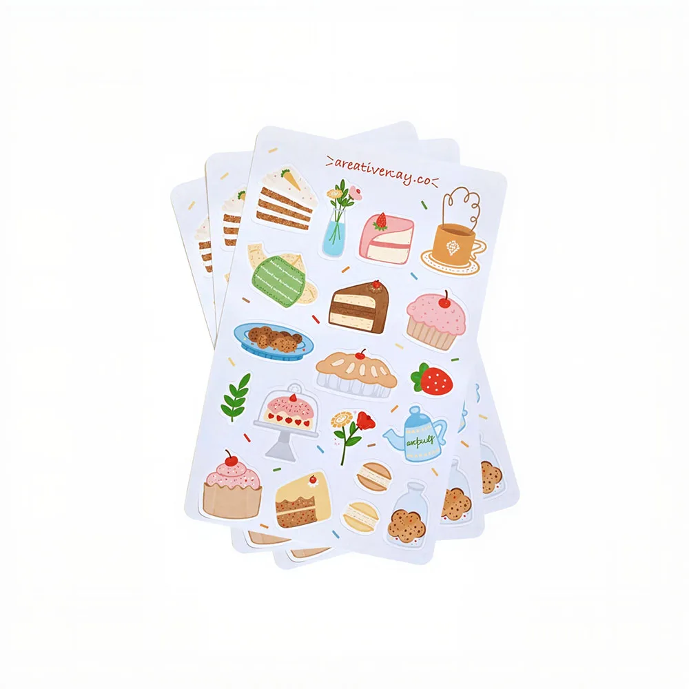 Self Adhesive Custom holo Child Safe Glue A4 Waterproof Kiss Cut Sticker Sheet Paper Sticker for Planner Suppliers