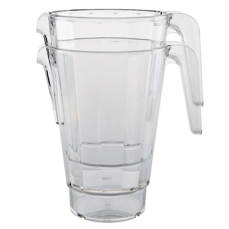 Sculptured Ice® Pitcher, Plastic Water Pitcher, Slotted Lid, 2 Liter, Clear