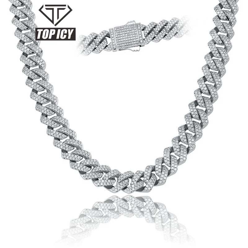 18K Gold Plated Cuban Link Chain Necklace - Iced Out CZ Hip Hop