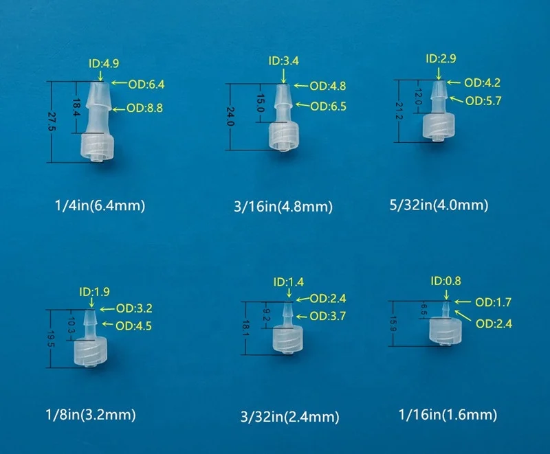 Plastic Double Dual Luer Coupler Connector Male To Male Luer Slip