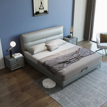 Home Furniture Bedroom single king queen size modern wooden bed frame