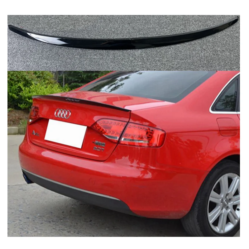 Spoiler Aileron Noir Brillant Pour Audi A4 B8 / S4 (2009-2016) - ABS - Neuf Sous Emballage