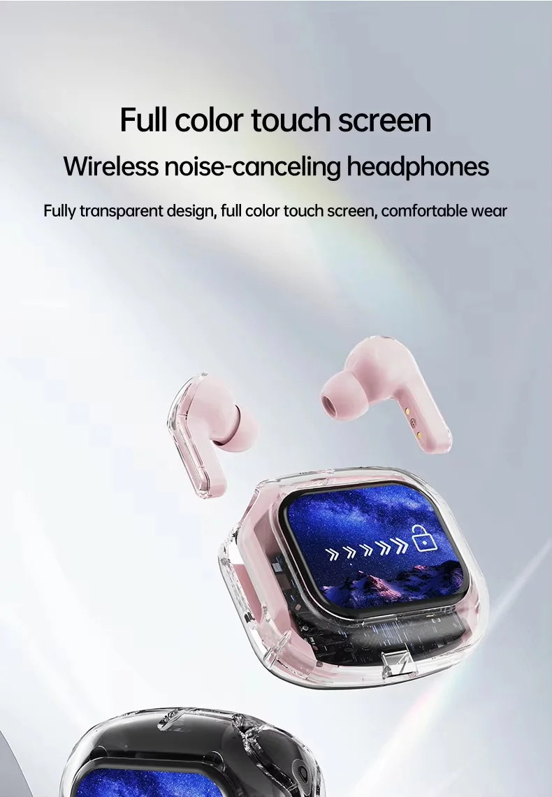New Q20 Wireless Earbuds With LED Touch Screen Noise Reduction HD Call TWS Surround Sound Headphones and Charging Case