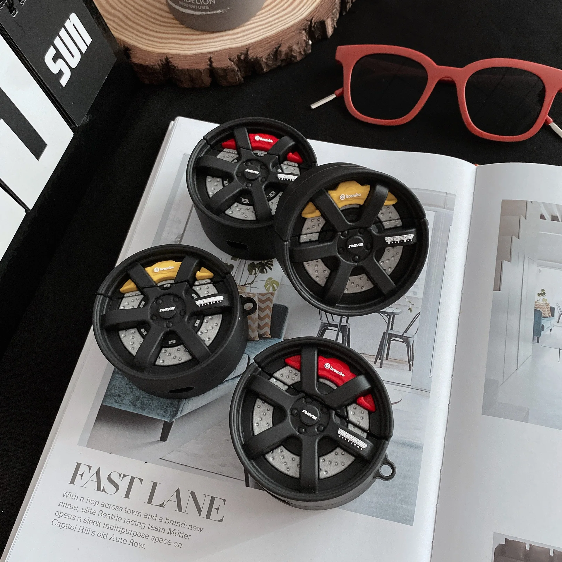 Customizable 3D Car Tyre Silicone Case for Airpods Pro