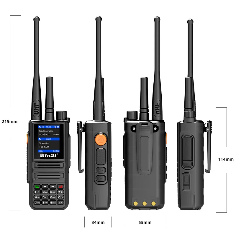BinQi BQ-889 UHF for Poc Radio 4Gハンドヘルドトランシーバー