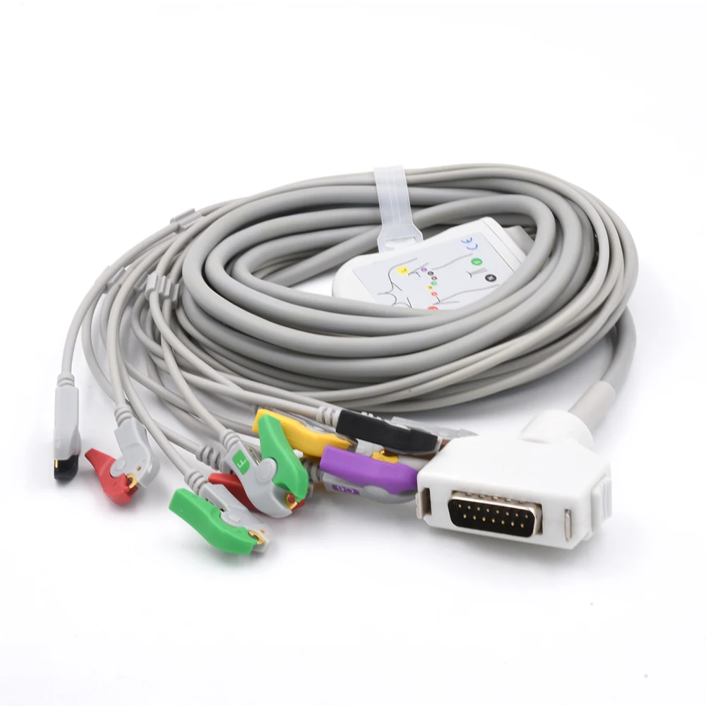 12 channel Morata ELI-50 Electrocardiogram Ecg Ekg Portable Machine Cable