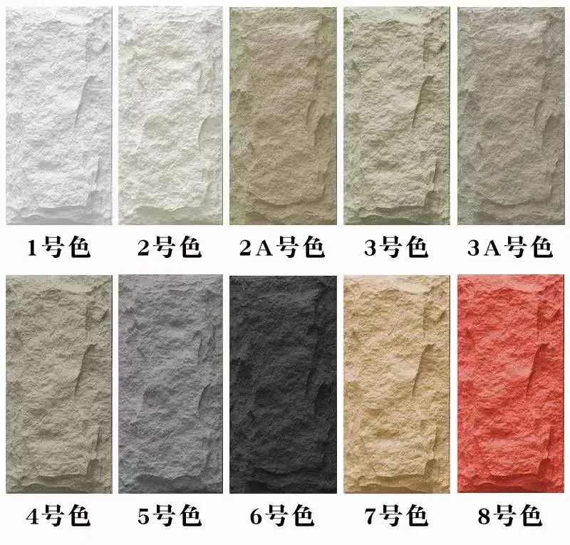 Well-designed 3D Stereo Clock Component Lightweight PU Stone Geometric Shape of Background Wall Panel